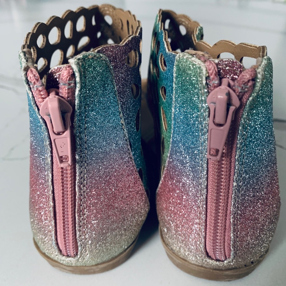 Justice Mermaid OmbreGlitter Lace Cutout Sandals 5 - Picture 5 of 7